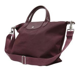 ロンシャン(LONGCHAMP)のLONGCHAMP ロンシャン バッグ ダークレッド サイズ:M ル プリアージュ ネオ M 2WAY ナイロン バッグ トートバッグ ハンドバッグ 折り畳み カバン【レディース】【中古】(トートバッグ)