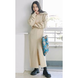 jouetie - 23aw 定価1.2万 jouetie ノースリーブワンピース＋ハーフジップ