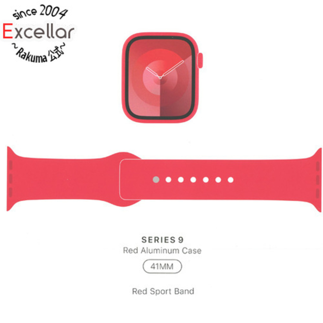 bigapple(ビッグアップル)のAPPLE Apple Watch Series 9 GPSモデル 41mm MRXL3J/A REDアルミニウムケース/REDスポーツバンド S/M 未使用 メンズの時計(腕時計(デジタル))の商品写真