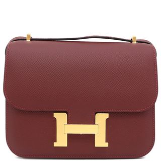 エルメス(Hermes)のエルメス HERMES ショルダーバッグ コンスタンス3 ミニ ミロワール ヴォーエプソン ルージュアッシュ ゴールド金具 新品 未使用 赤  W刻印（2024年製） 【箱】【中古】(ショルダーバッグ)