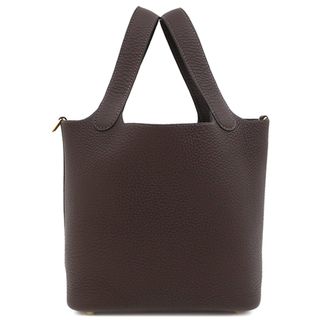 エルメス(Hermes)のエルメス HERMES ハンドバッグ ピコタンロックPM  トリヨンクレマンス エベンヌ ゴールド金具 新品 未使用 茶  W刻印（2024年製） 【箱】【中古】(ハンドバッグ)