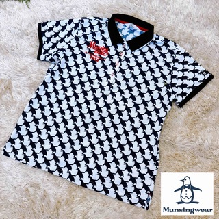 Munsingwear - 【未使用品】マンシングウェア レディース　シャツ　3L ゴルフ　総柄 ポロシャツ