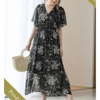 フィフス(fifth)のfifth  星玲奈プロデュース　 カシュクールフラワーロングワンピース　新品(ロングワンピース/マキシワンピース)