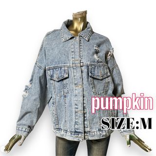 pumpkin ♥ 激かわ オーバー ダメージ デニムジャケット Ｇジャン(Gジャン/デニムジャケット)