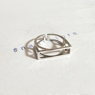 シルバーリング 925 銀 鍵穴 キーホール スケルトン ワイド 韓国 指輪⑤ (リング(指輪))