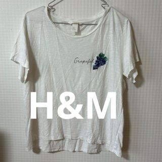 エイチアンドエム(H&M)のH&M 刺繍 Tシャツ(Tシャツ(半袖/袖なし))