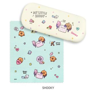 minini BT21【SHOOKY】メガネ拭き付き①　メガネケース(サングラス/メガネ)