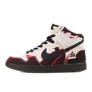 ナイキ(NIKE)のNIKE ナイキ サイズ:28.0cm MELVINS DUNK HIGH PRO SB MELVINS / 血 (305050-103) メルヴィンス ダンク ハイ プロ ホワイト ブラック US10 ハイカット スニーカー シューズ 靴【メンズ】【中古】(スニーカー)