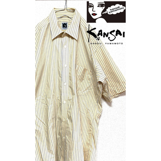 カンサイヤマモト(Kansai Yamamoto)の90s カンサイマン ストライプシャツ 半袖シャツ 山本寛斎 Y2K リバイバル(シャツ)