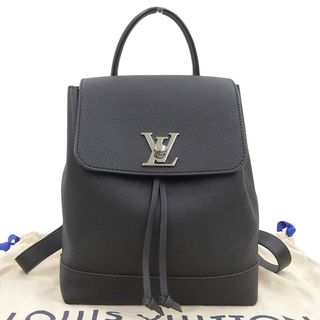 ルイヴィトン(LOUIS VUITTON)の【本物保証】 布袋付 新品同様 ルイヴィトン LOUIS VUITTON ロックミー バックパック M41815 LV リュックサック レザー 黒 シルバー金具(リュック/バックパック)