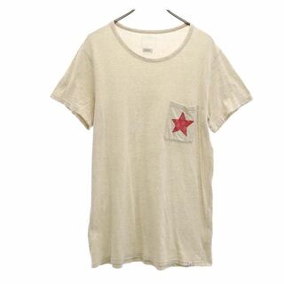 キュビズム 日本製 半袖 Tシャツ 4 グレー系 CUBISM ポケT メンズ(Tシャツ/カットソー(半袖/袖なし))