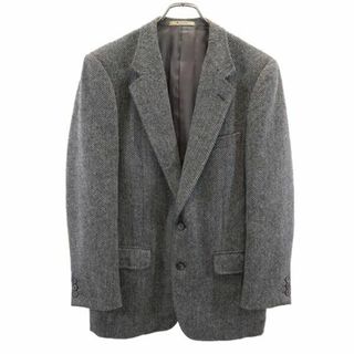 アクアスキュータム(AQUA SCUTUM)のアクアスキュータム 日本製 ヘリンボーン柄 テーラードジャケット 96A6 グレー系 Aquascutum メンズ(テーラードジャケット)