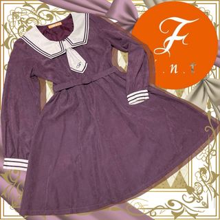 F i.n.t - ダブルライン長袖セーラーワンピース/フィント/ガーリー/ロリィタ/アンクルージュ