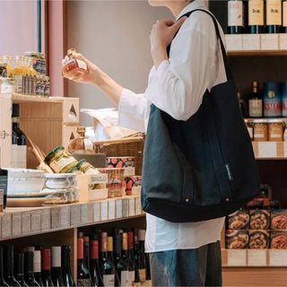 ディーンアンドデルーカ(DEAN & DELUCA)のDEAN & DELUCA コットントートバッグ ブラック L(トートバッグ)