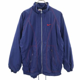 ナイキ(NIKE)のナイキ 90s 00s オールド 白タグ 長袖 ナイロンジャケット M ブルー系 NIKE レディース(ナイロンジャケット)