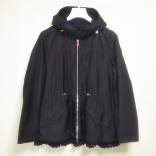 モンクレール(MONCLER)のモンクレール Baaba ナイロンジャケット プリーツ レース レディース 黒(ナイロンジャケット)