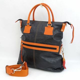 FORTUNATA / フォルトゥナータ ◆2wayバッグ/ハンドバッグ/ショルダー/レザー/ブラック/タグ付き 【バッグ/バック/BAG/鞄/カバン】 レディースファッション【中古】 [0220489188](ハンドバッグ)