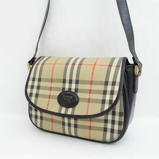 バーバリー(BURBERRY)のBURBERRY / バーバリー ◆ショルダーバッグ/ロゴ/ノバチェック/ベージュ×ブラック 【バッグ/バック/BAG/鞄/カバン】 レディースファッション【中古】 [0220489715](ショルダーバッグ)