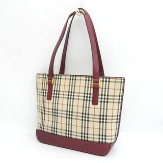 バーバリー(BURBERRY)のBURBERRY / バーバリー ◆トートバッグ/ノバチェック/ベージュ×ボルドー 【バッグ/バック/BAG/鞄/カバン】 レディースファッション【中古】 [0220489716](トートバッグ)