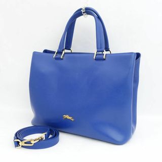 ロンシャン(LONGCHAMP)のLONGCHAMP / ロンシャン ◆2wayトートバッグ/オノレ404/レザー/ブルー 1286831127 【バッグ/バック/BAG/鞄/カバン】 レディースファッション【中古】 [0220489943](その他)