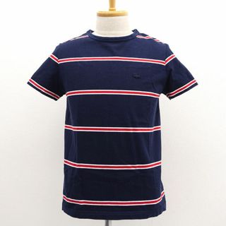 ラコステ(LACOSTE)のLACOSTE / ラコステ ◆半袖Tシャツ/ボーダー柄/ネイビー×レッド/サイズ3(M) TH205PL 【メンズ/MEN/男性/ボーイズ/紳士】 メンズファッション【中古】 [0220490685](Tシャツ/カットソー(半袖/袖なし))