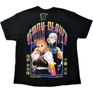 鬼滅の刃　Tシャツ　XLサイズ　黒　煉獄　宇髄　アニメT　海外オフィシャル *(Tシャツ/カットソー(半袖/袖なし))