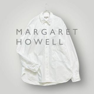 マーガレットハウエル(MARGARET HOWELL)の[美品] 大きいサイズ マーガレットハウエル シャツ 長袖 L ビックポケット(シャツ)