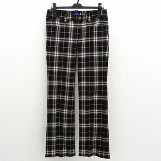 BURBERRY BLUE LABEL / バーバリーブルーレーベル ◆ウールパンツ/ノバチェック/ブラック/サイズ36 FQF40-516-09 【レディース/ガールズ/LADY/女性/婦人】 【古着】 レディースファッション【中古】 [0220492374](ショートパンツ)