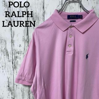 ポロラルフローレン(POLO RALPH LAUREN)のポロラルフローレン USA古着 ポロシャツ 半袖 ポニーロゴ刺繍ピンクL メンズ(ポロシャツ)