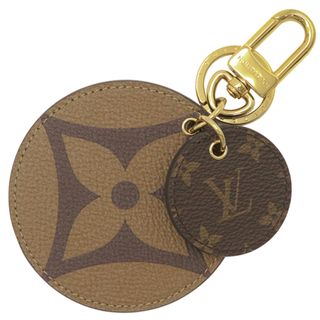 ルイヴィトン(LOUIS VUITTON)のルイヴィトン LOUIS VUITTON キーホルダー キーホルダー イリュストレ GP モノグラムキャンバス モノグラムジャイアントリバースキャンバス ブラウン ゴールド金具 キーリング バッグチャーム  M69317 BC2212【中古】(キーホルダー)