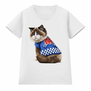 ラグドール ねこ 猫 法被 夏祭り 花火 半袖 Tシャツ メンズ レディース(Tシャツ(半袖/袖なし))
