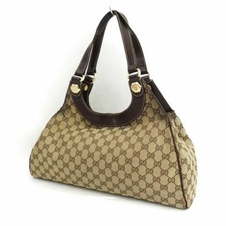 グッチ(Gucci)のGUCCI / グッチ ■ハンドバッグ GGキャンバス レザー ベージュ ブラウン 154981-200905 【バッグ/バック/BAG/鞄/カバン】 ブランド【中古】 [0990013317](ハンドバッグ)