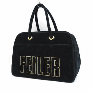 フェイラー(FEILER)のFEILER / フェイラー ■ミニボストン バッグ セミショルダー コットン ブラック ゴールド 【バッグ/バック/BAG/鞄/カバン】 ブランド【中古】 [0990013322](ショルダーバッグ)