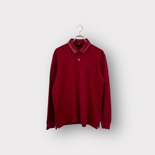 MUNSINGWEAR GrandSlam マンシングウェア 長袖ポロシャツ レッド サイズL メンズ ヴィンテージ ゴルフ 6(ポロシャツ)