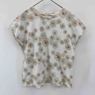 ユニクロ(UNIQLO)のUNIQLO ユニクロ（×PAUL & JOE) 　白　ホワイト　花柄　サイズS　 レディース Tシャツ（半袖）(Tシャツ(半袖/袖なし))