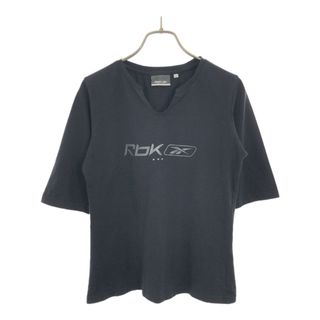 リーボック(Reebok)のリーボック 5分袖 Tシャツ M ブラック Reebok レディース(Tシャツ(半袖/袖なし))