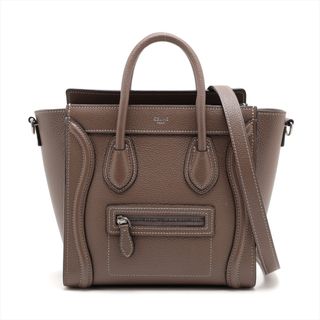 セリーヌ(celine)のセリーヌ  レザー  ブラウン レディース ハンドバッグ(ハンドバッグ)