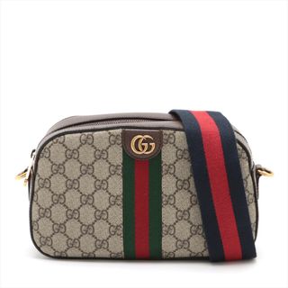 グッチ(Gucci)のグッチ オフィディア PVC×レザー  ベージュ レディース ショルダーバ(ショルダーバッグ)