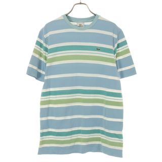 ラコステ(LACOSTE)のラコステ 日本製 ボーダー 半袖 Tシャツ 3 ブルー×グリーン LACOSTE メンズ(Tシャツ/カットソー(半袖/袖なし))