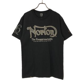 ノートン(Norton)のノートン 刺繍 プリント 半袖 Tシャツ L ブラック Norton メンズ(Tシャツ/カットソー(半袖/袖なし))