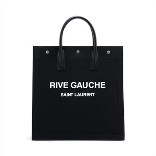 サンローラン(Saint Laurent)のサンローランパリ リヴゴーシュ キャンバス×レザー  ブラック レディース(トートバッグ)