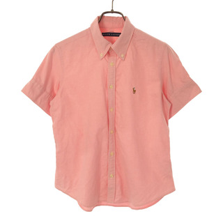 ラルフローレン(Ralph Lauren)のラルフローレン 半袖 ボタンダウンシャツ 11 ピンク RALPH LAUREN レディース(シャツ/ブラウス(半袖/袖なし))