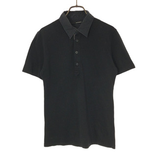ハムネット(HAMNETT)のハムネット 日本製 半袖 ポロシャツ M ブラック HAMNETT 鹿の子地 メンズ(ポロシャツ)