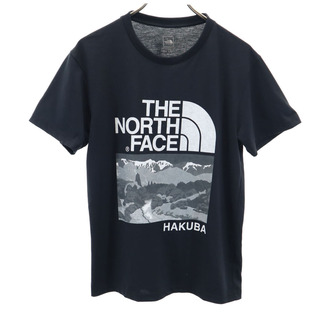 ザノースフェイス(THE NORTH FACE)のノースフェイス NT31900Y アウトドア プリント 半袖 Tシャツ L ブラック THE NORTH FACE メンズ(Tシャツ/カットソー(半袖/袖なし))