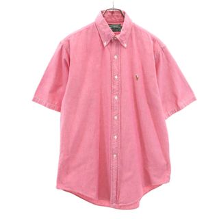 ポロカントリー ラルフローレン 80s 90s オールド 半袖 ボタンダウンシャツ M レッド POLO COUNTRY RALPH LAUREN メンズ(シャツ)