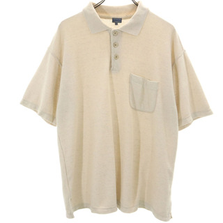 ケンゾー(KENZO)のケンゾー 半袖 ポロシャツ F ベージュ系 KENZO ハーフボタン メンズ(ポロシャツ)