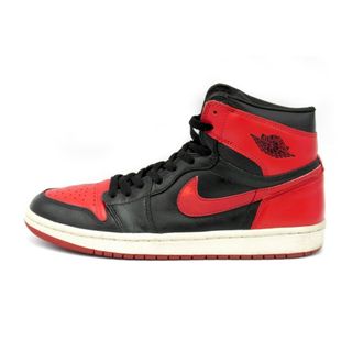 ナイキ(NIKE)のナイキ NIKE ■ 【 AIR JORDAN 1 RETRO HIGH Blak Varsity Red Bred 2001 136066 061 】 エア ジョーダン 1 レトロ ハイ ブラック バーシティ レッド ブレッド スニーカー　w19430(スニーカー)