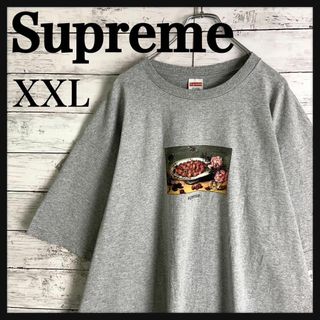 シュプリーム(Supreme)の9033【希少2XLサイズ】シュプリーム☆センターロゴ定番カラーtシャツ　美品(Tシャツ/カットソー(半袖/袖なし))