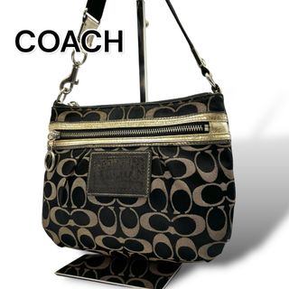 COACH - COACH コーチ　ショルダーバッグ　ブラック　キャンバス　G044