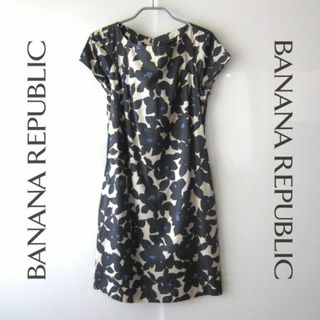 バナナリパブリック(Banana Republic)の美品　BANANA REPUBLIC／バナナリパブリック★　花柄ワンピース(ひざ丈ワンピース)